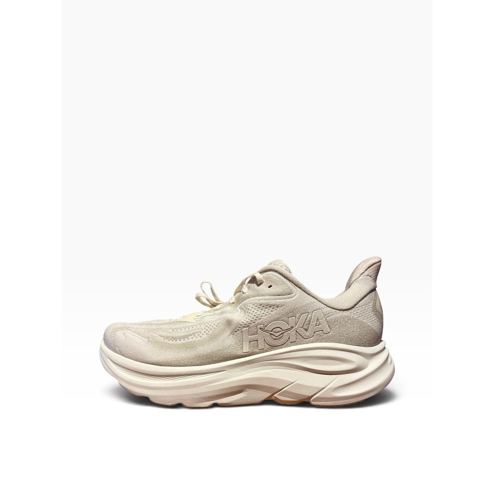 Hoka Clifton 10 Oatmeal Men's Size 12D Lightweight Running Shoe